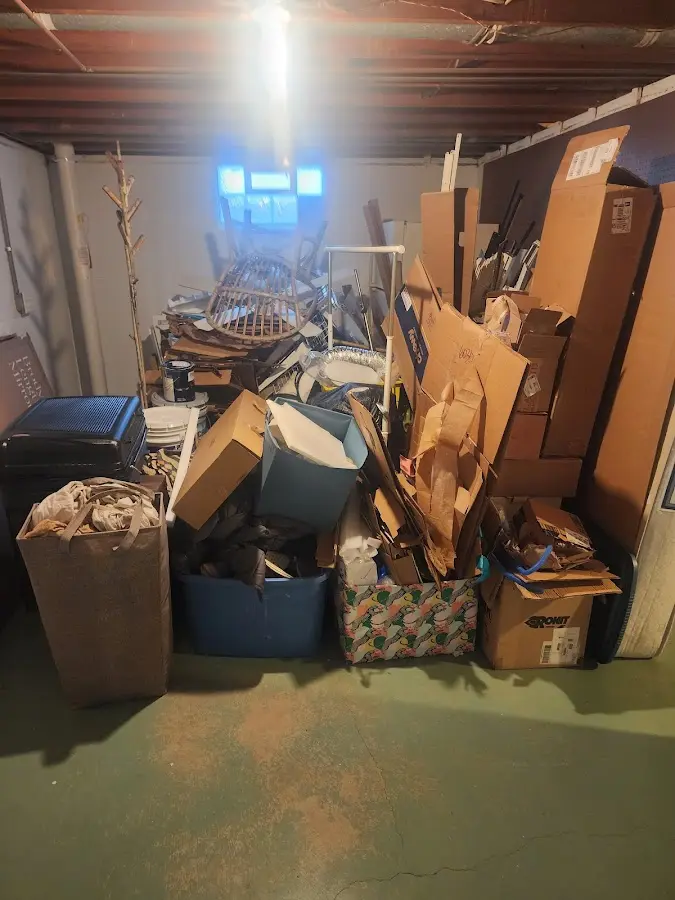 Roll-off dumpster container at job site for Yard Waste Dumpster Rental in Lake in the Hills